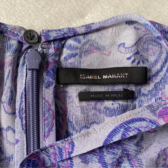 NWOT Isabel Marant Torence Paisley Silk Cut-Out Top size 38/ us size 6 - Picture 8 of 8